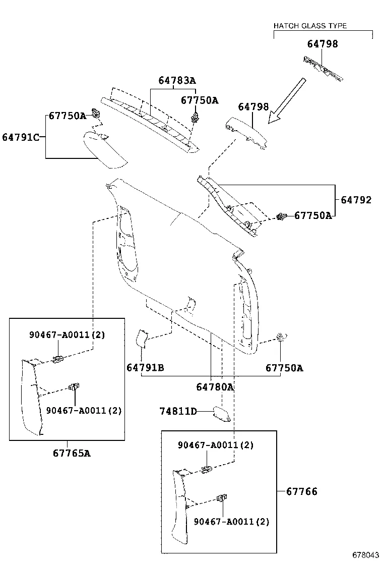 BACK DOOR PANEL & GLASS