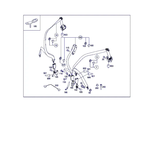 РЕМЕНЬ БЕЗОПАСНОСТИ ЗАДНЕГО СИДЕНЬЯ