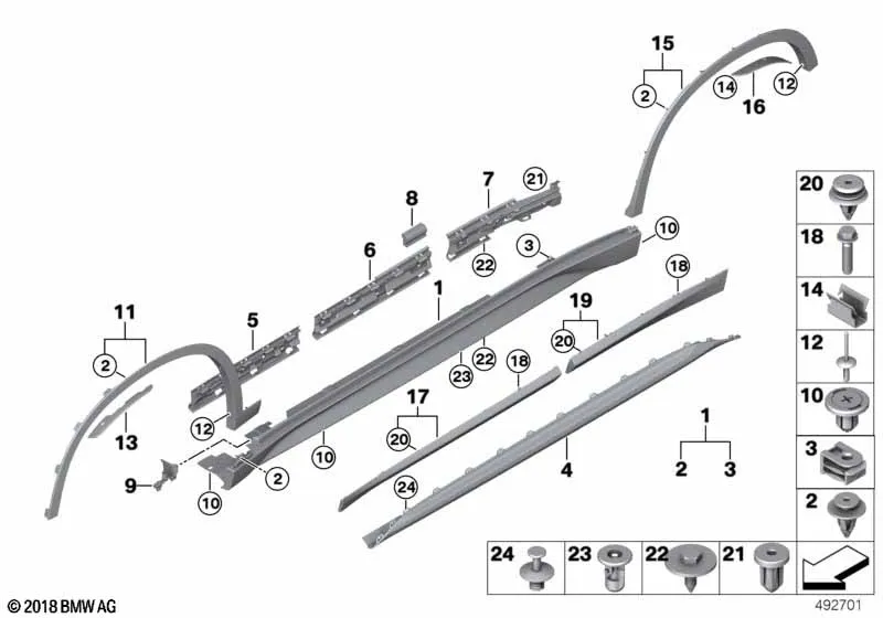 Накладка порог / арка колеса