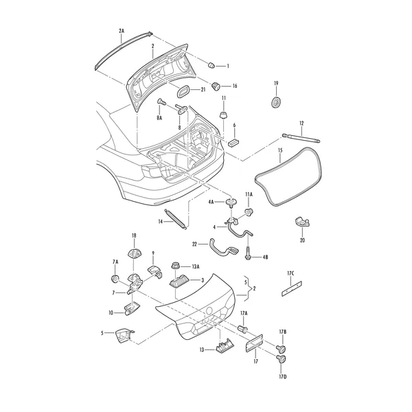 Крышка багажного отсека Замок
