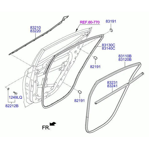 молдинг задней двери