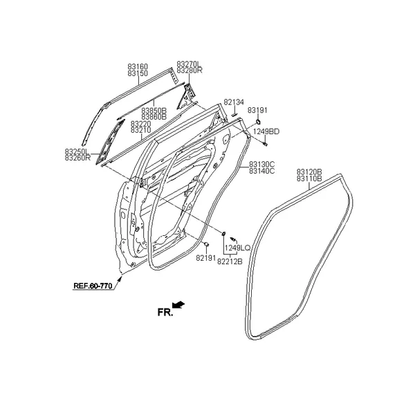 молдинг задней двери