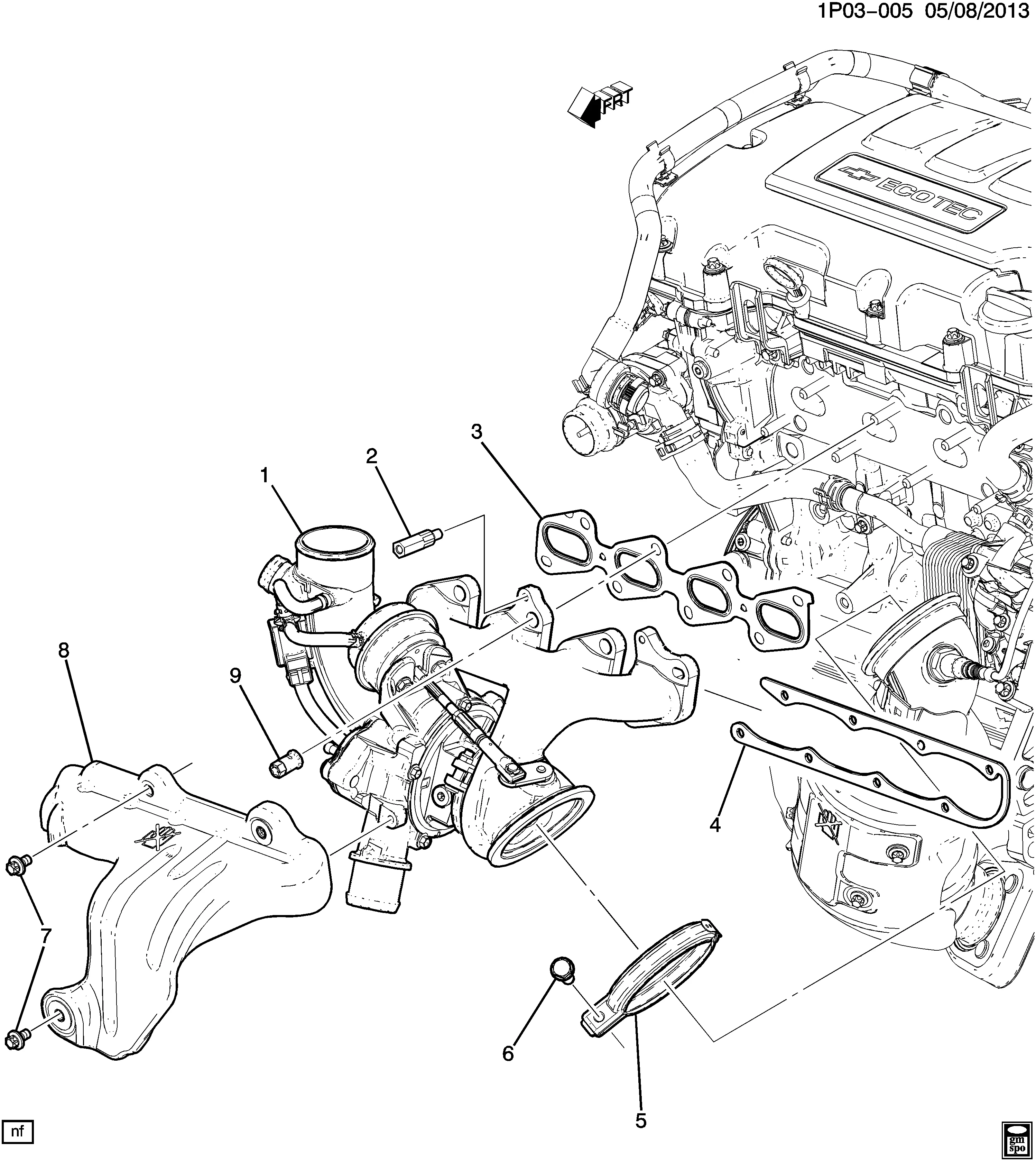 TURBOCHARGER MOUNTING (LUJ/1.4C)