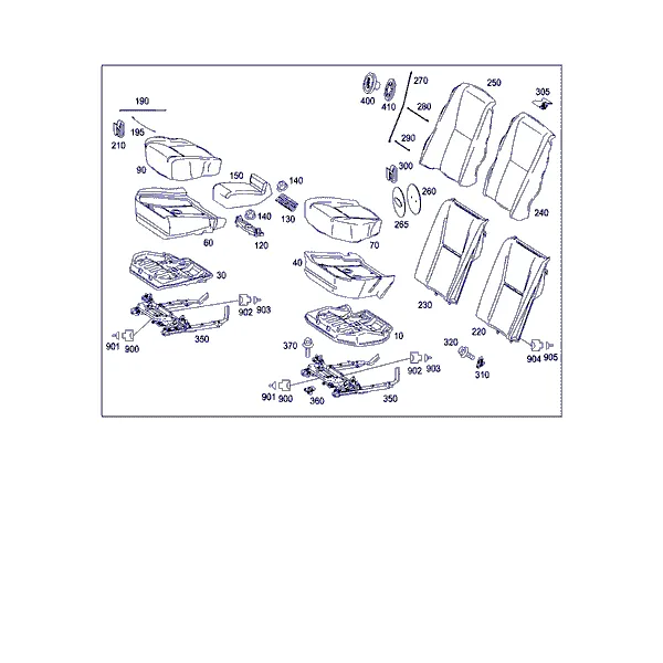 ЗАДН. СИД. ТРЕХМЕСТ., ЭЛЕКТР. РЕГУЛИР.