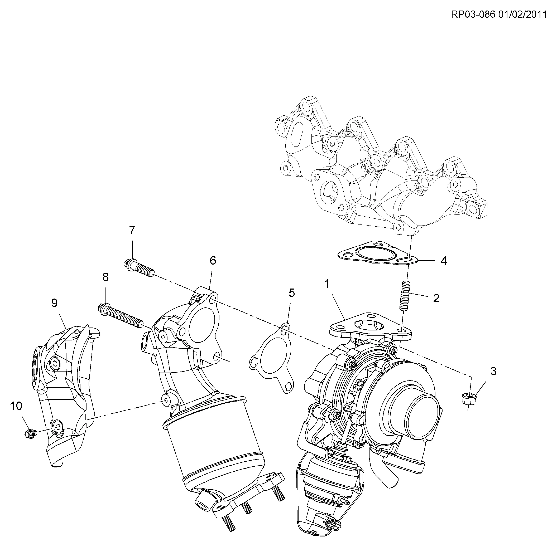 ТУРБОНАГНЕТАТЕЛЬ (LUD/1.7L)