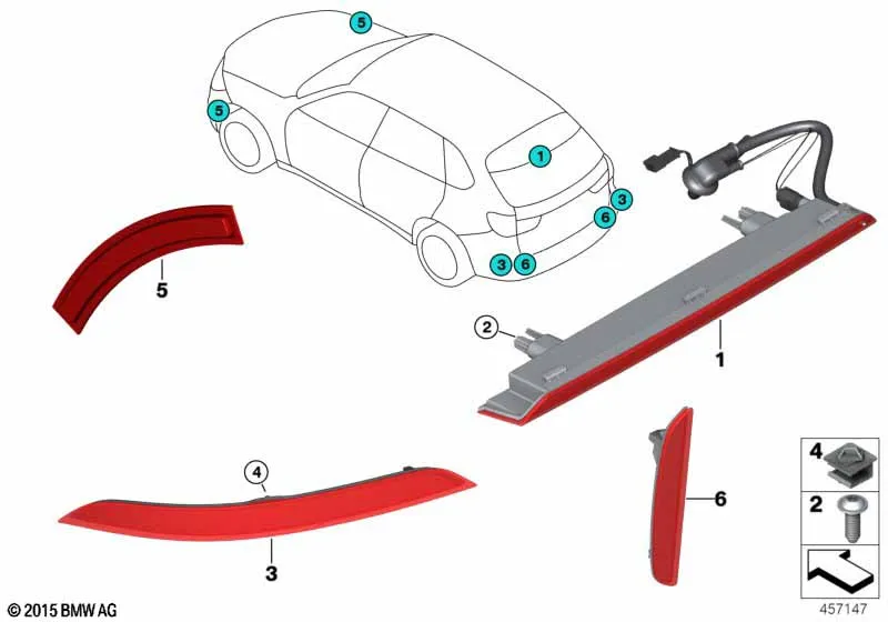 Третий фонарь стоп-сигнала/отражатель