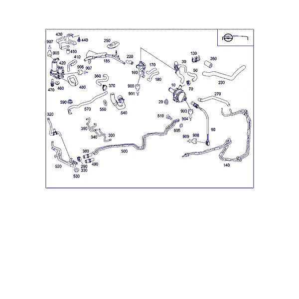 ОТОПИТ. ТРУБОПРОВ. ПРИ КЛИМАТ. СИСТ. В ЗАДН. ЧАСТИ САЛОНА