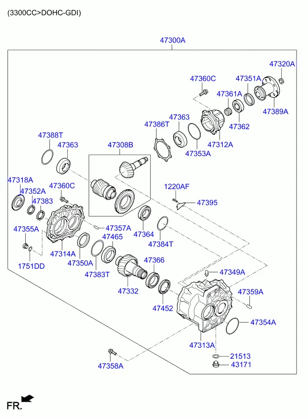 коробка раздаточная в сборе