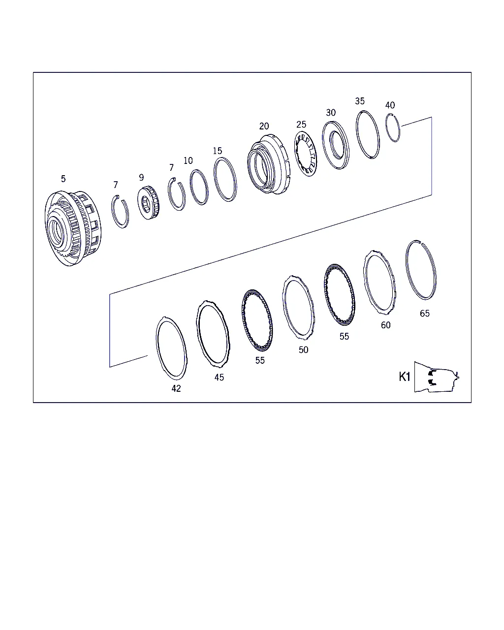 МУФТА K1,ПЕРЕДНИЙ ПЛАНЕТАРНЫЙ РЯД