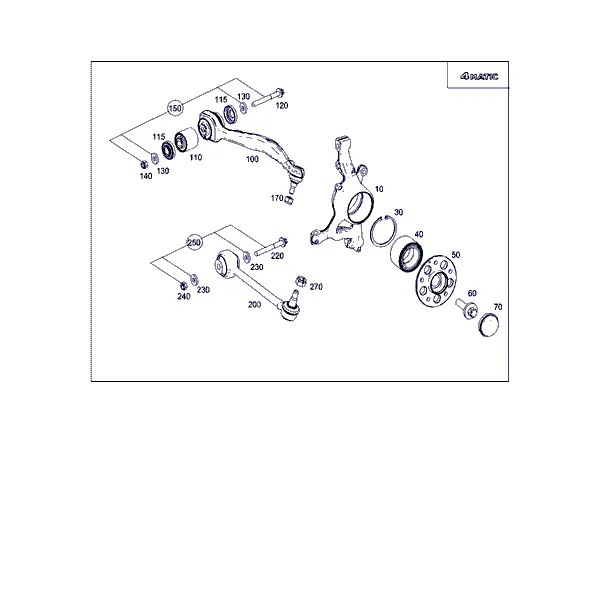 ПОВОРОТН.КУЛАК И ПОПЕРЕЧН.РЫЧАГ 4MATIC