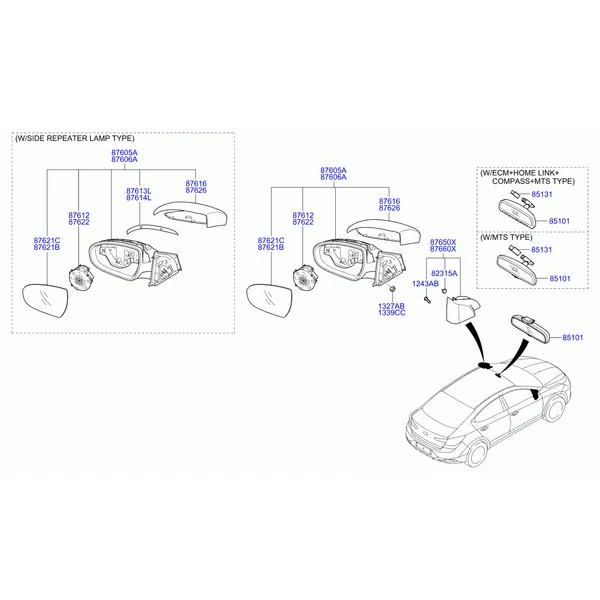 MIRROR-OUTSIDE REAR VIEW