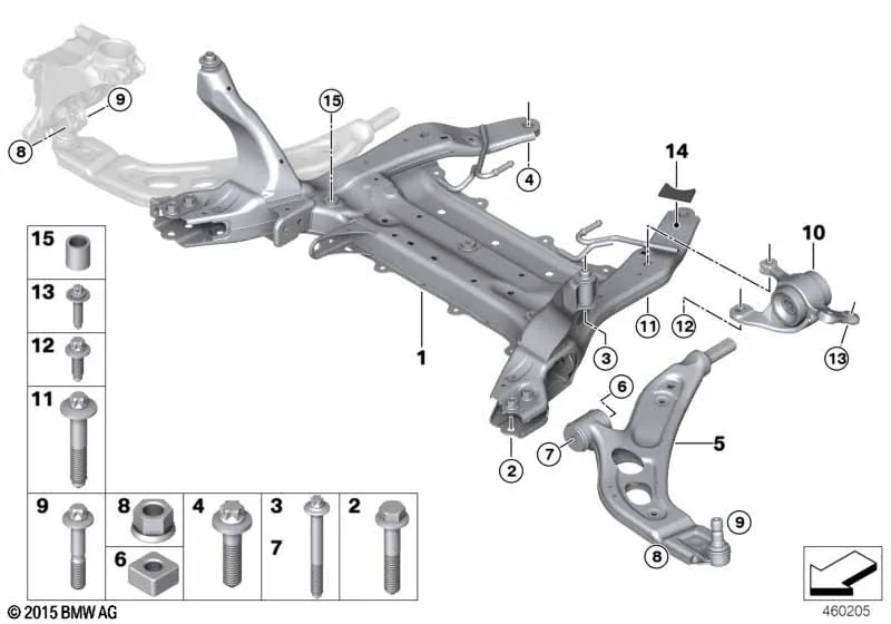 Балка переднего моста/поперечный рычаг