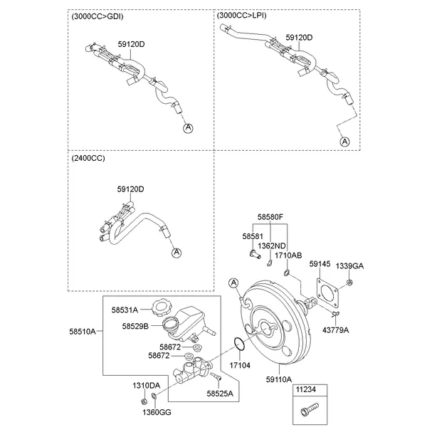 BRAKE MASTER CYLINDER & BOOSTER
