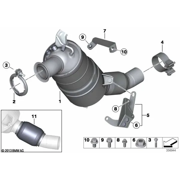 Катализатор/сажевый фильтр