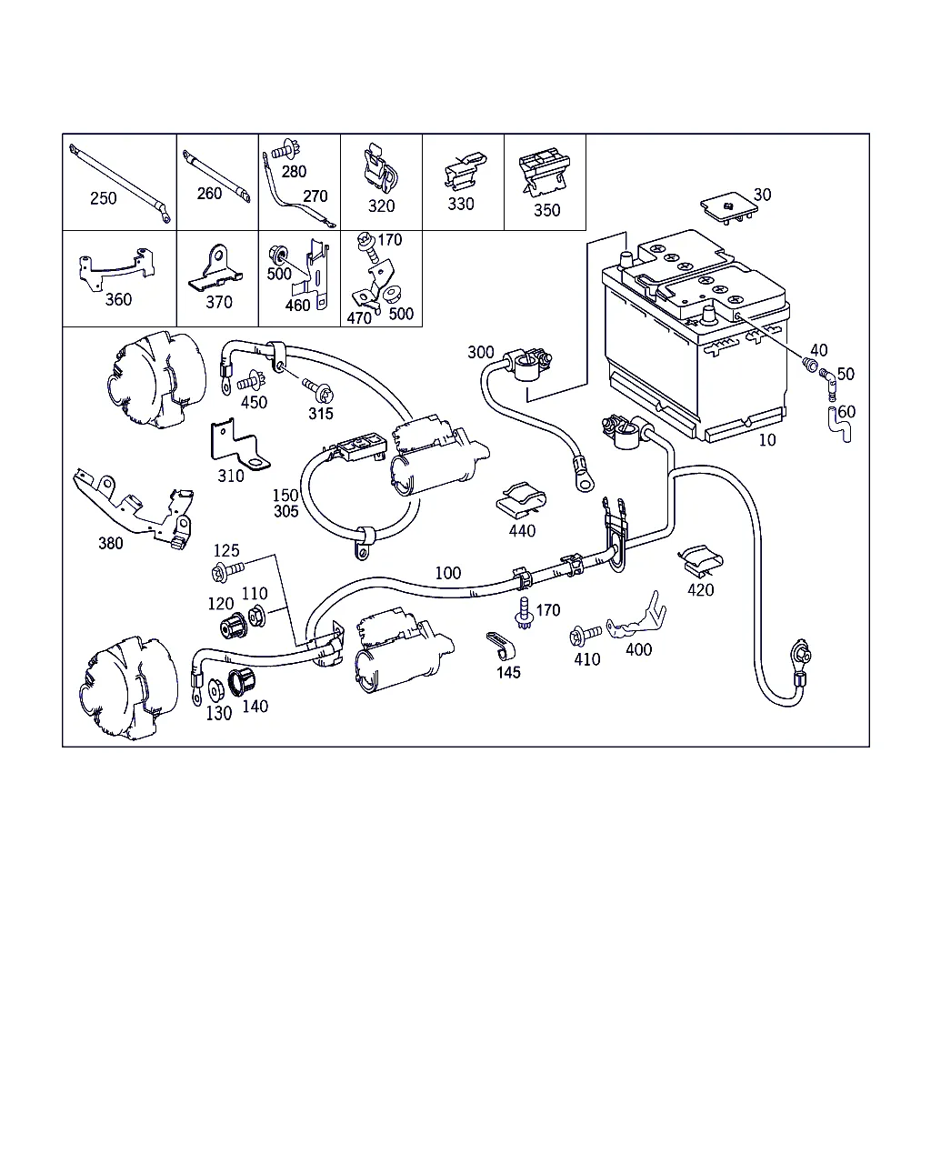 ПРОВОД АКБ, СТАРТЕРА И ГЕНЕРАТОРА
