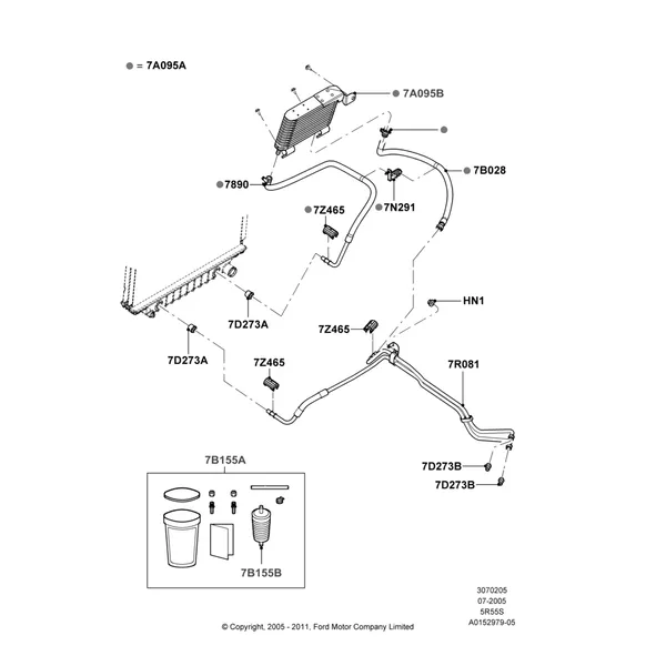 05D - Transmission Cooling Systems, 5 Speed Auto Transmission 5R55S; 19/JUL/2005-16/DEC/2010