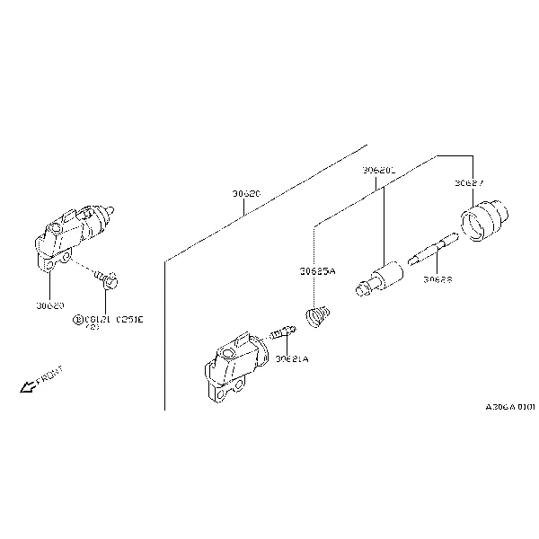 Рабочий цилиндр сцепления