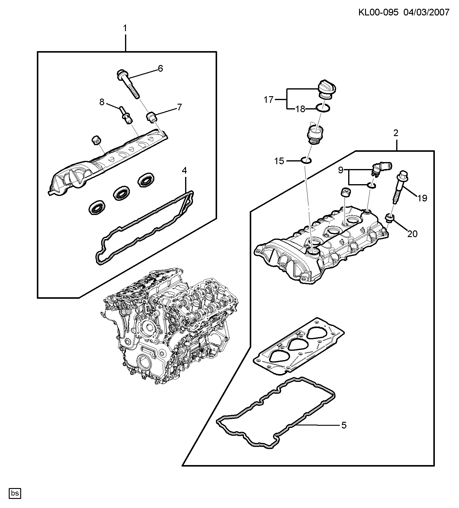 ДВИГ. СБ. 3.2 Л V6 PART 5 КРЫШКА ГОЛОВКИ ЦИЛИНДРОВ (LU1/3.2G)