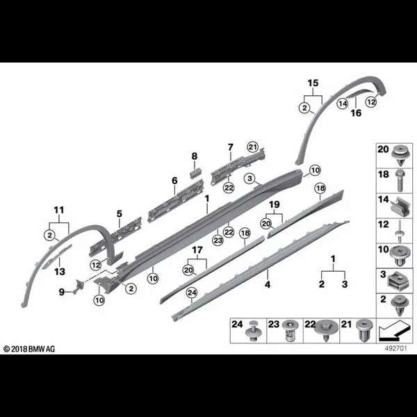 Накладка порог / арка колеса