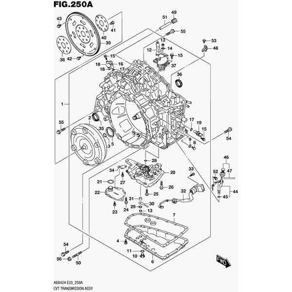 250A - УЗЕЛ БЕССТУПЕНЧАТОЙ ТРАНСМИССИИ (CVT)