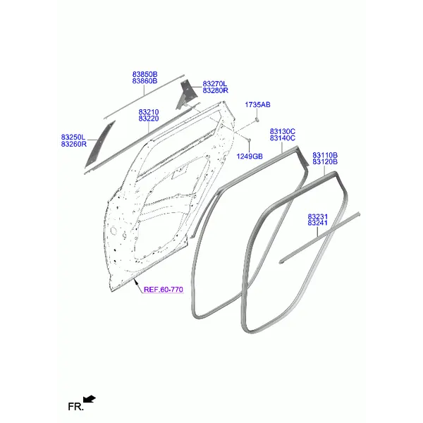 молдинг задней двери