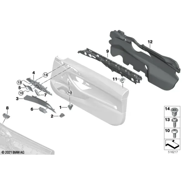 Накладки обшивки багажной двери