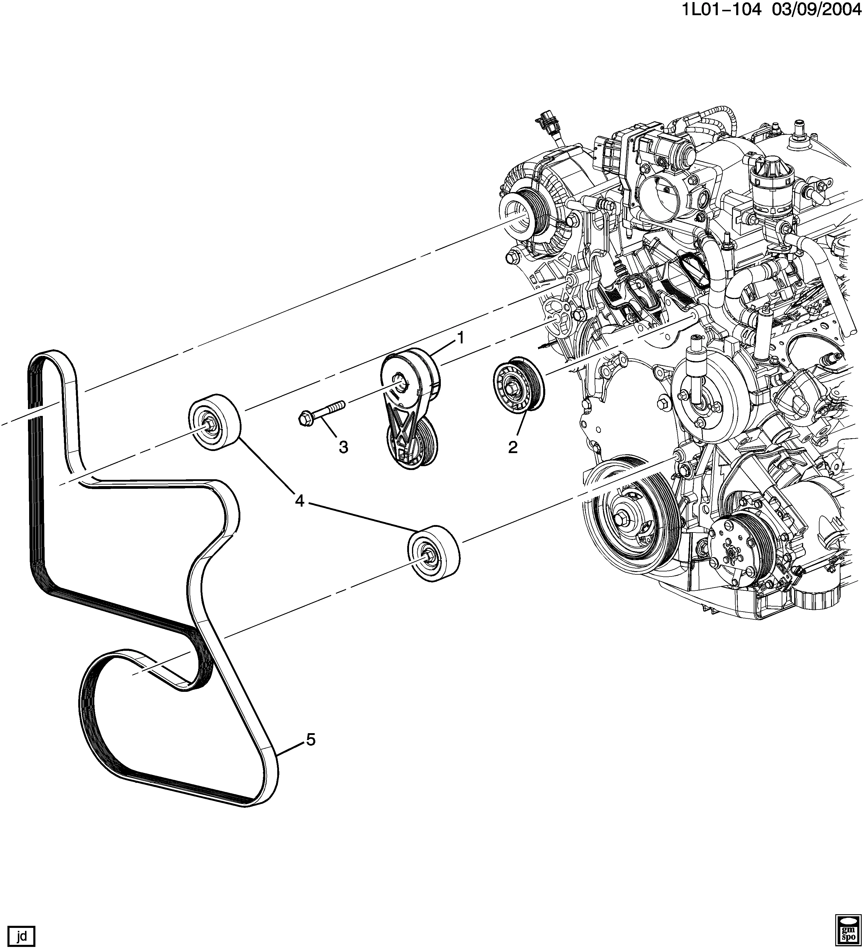 PULLEYS & BELTS/ACCESSORY DRIVE (LNJ/3.4F)