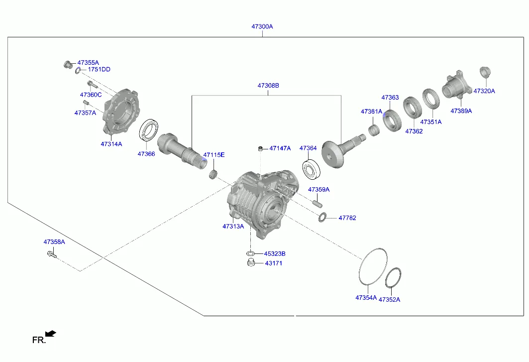 коробка раздаточная в сборе