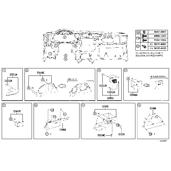 INSTRUMENT PANEL & GLOVE COMPARTMENT