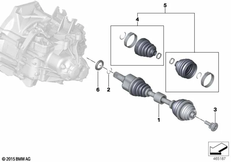 Приводной вал колеса Л Пд