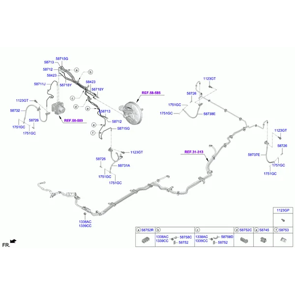 Трубопровод гидропривода тормозов