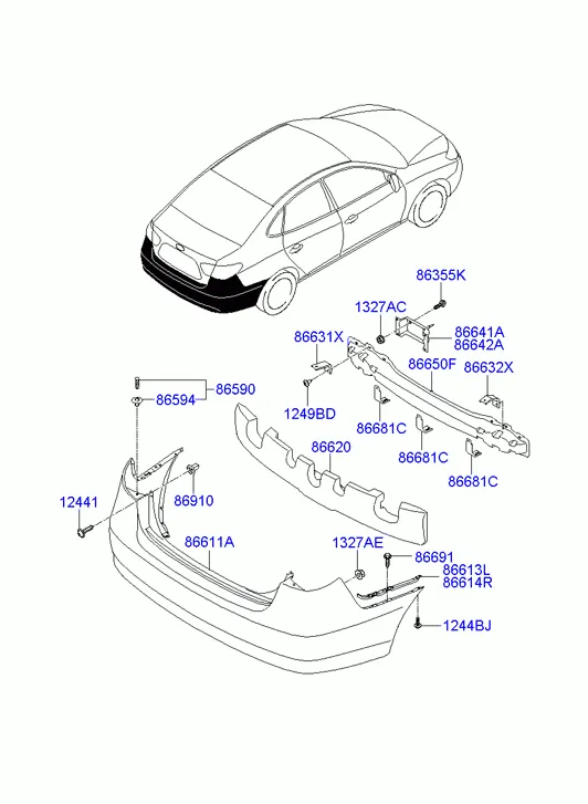 бампер задний