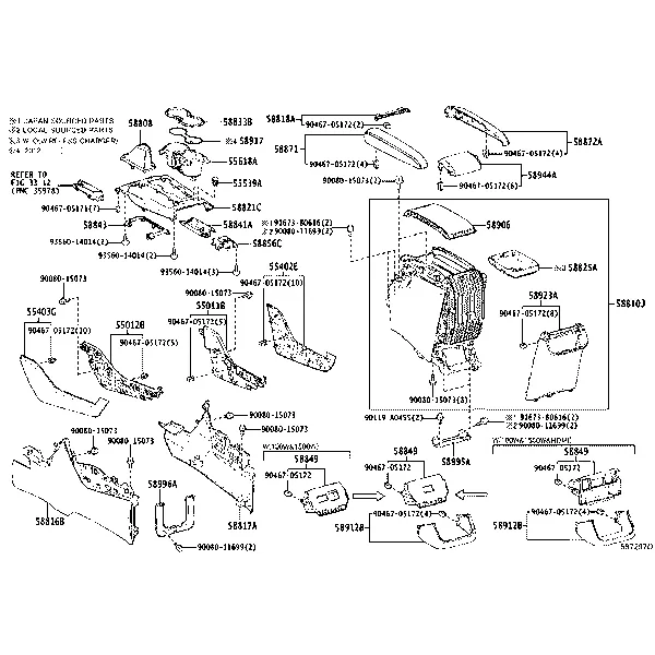 CONSOLE BOX & BRACKET
