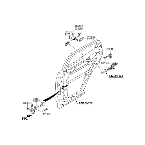 замок задней двери