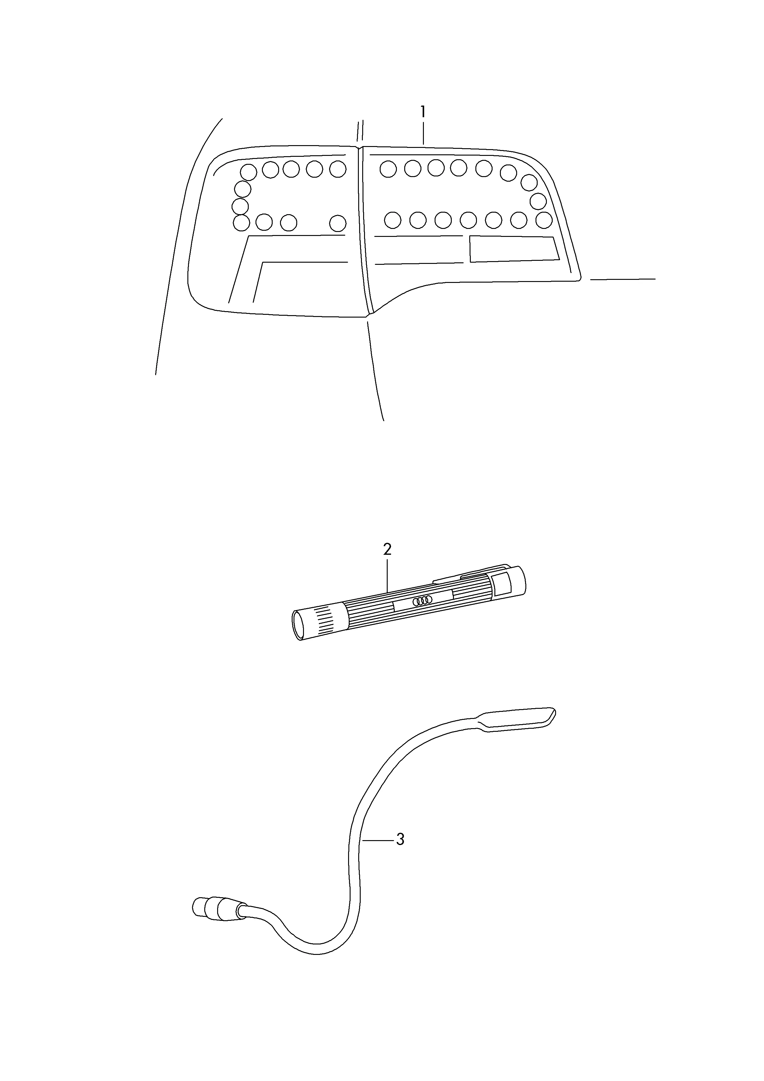 Оригинальные аксессуары 1 к-т задних фонарей Светодиодный карманный фонарь Светодиодный фонарь для чтения