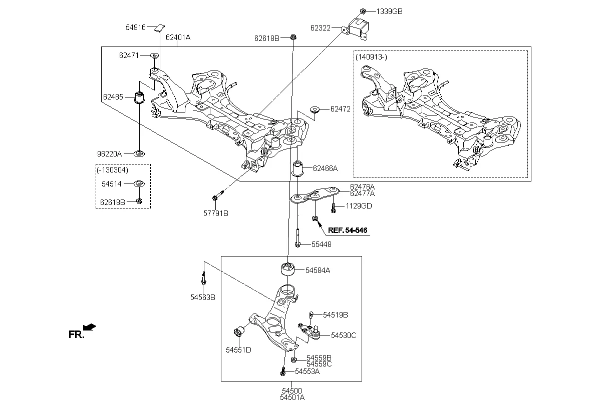 Подрамник передней подвески