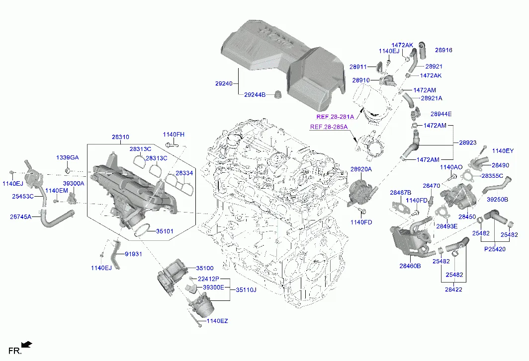 коллектор выпускной двигателя