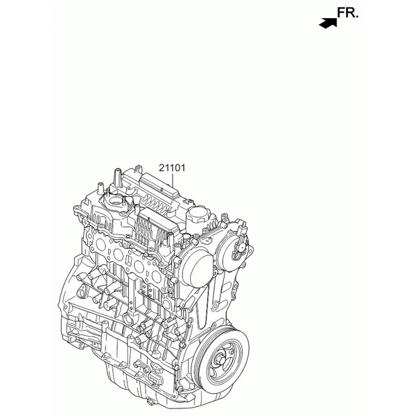 Подрамник двигателя в сборе
