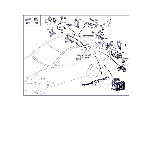 АНТЕННА, УСИЛИТЕЛЬ АНТЕННЫ И ЖГУТЫ ЭЛЕКТРОПРОВОДКИ