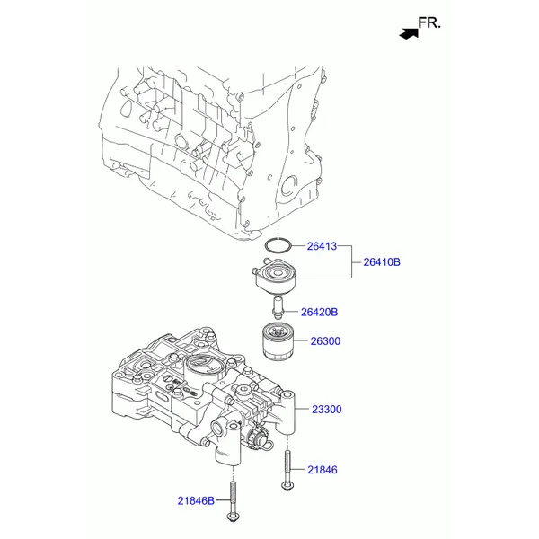 FRONT CASE & OIL FILTER