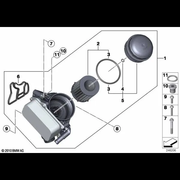 Масляный фильтр смаз.сист.,теплообменник