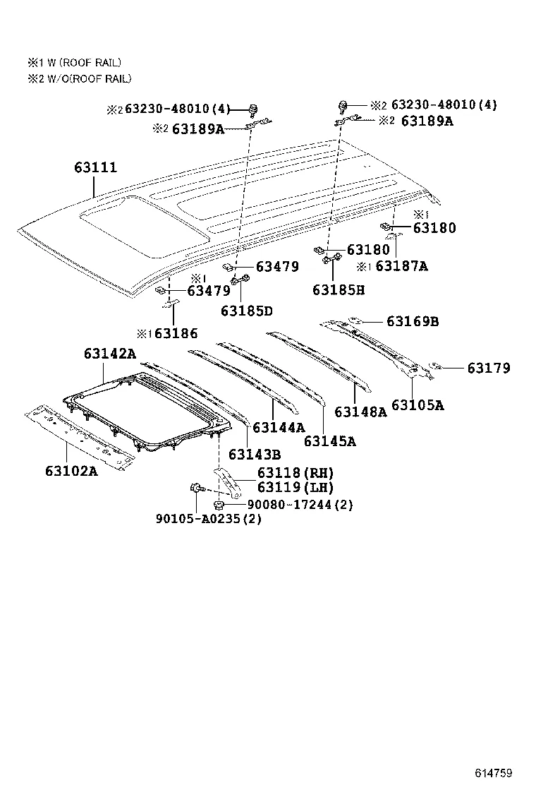 ROOF PANEL & BACK WINDOW GLASS