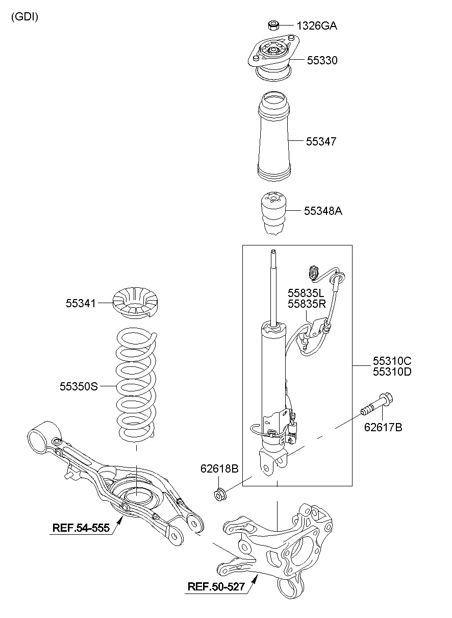 REAR SPRING & STRUT; 2
