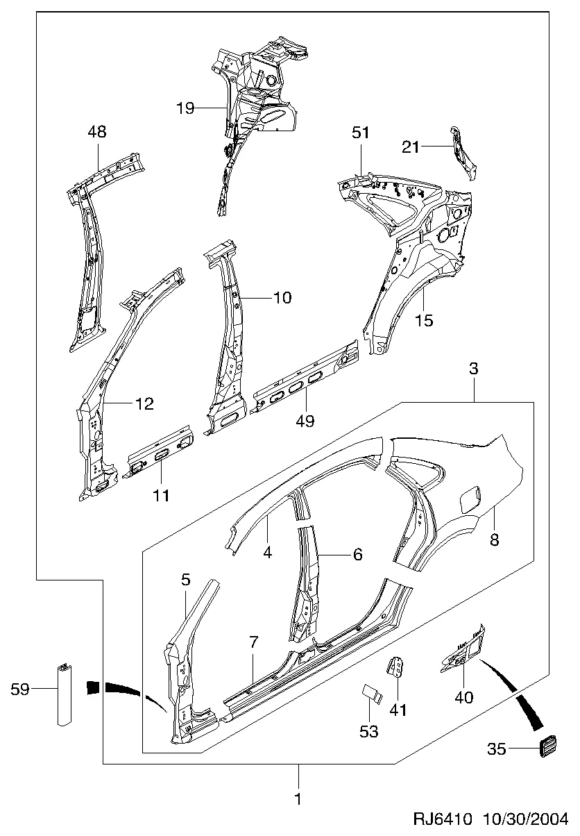 БОКОВАЯ ПАНЕЛЬ КУЗОВА I (6410)