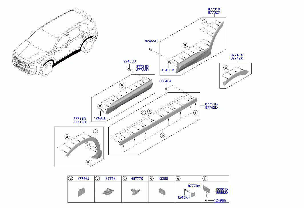 молдинг кузова боковой