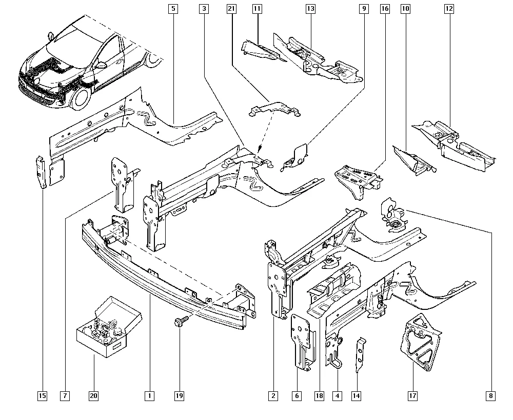 Передняя часть пола
