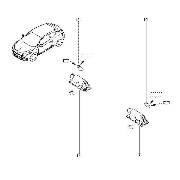 Фонарь освещения номерного знака
