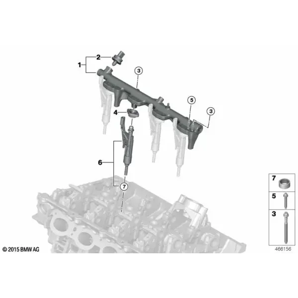 Топливная рампа и форсунки