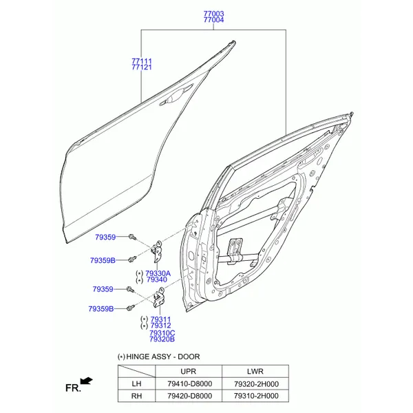 панель задней двери
