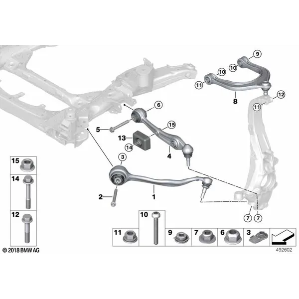 Балка пер.моста, попер.рычаг подв./тяга